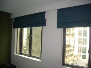Roman blinds (Wyndham street hotel)